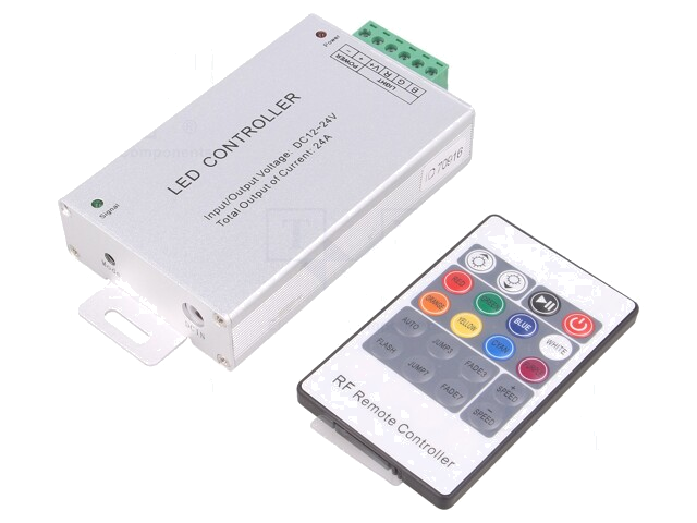 Besturing LED; RGB lichtregeling; Ch: 3; 24A; zilver; -20÷40°C Besturing LED; RGB lichtregeling; Ch: 3; 24A; zilver; -20÷40°C